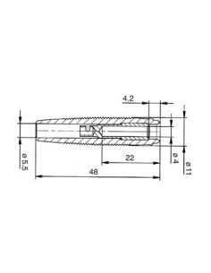 ISOLIERTE, BIEGSAME KUPPLUNG FÜR 4 mm-STECKER - GELB (KUN... 2
