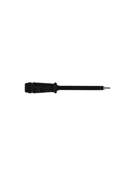 INSULATED TEST PROBE 4mm WITH SLENDER STAINLESS STEEL TIP / BLACK (PRÜF 2)