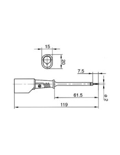 BERÜHRUNGSGESCHÜTZTE PRÜFSPITZE 4mm MIT EDELSTAHLSPITZE /... 2