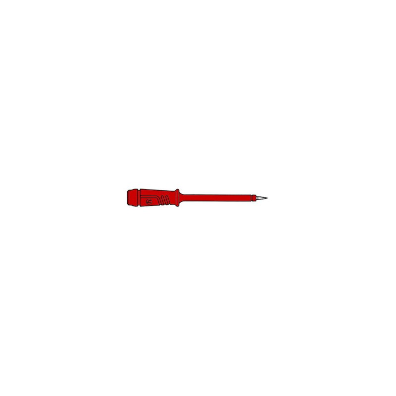 INSULATED TEST PROBE 4mm WITH SLENDER STAINLESS STEEL TIP / RED (PRÜF 2)