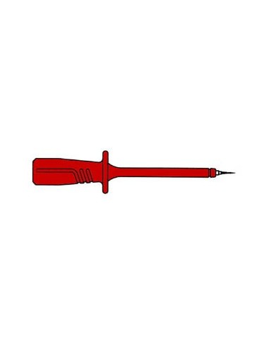 INSULATED TEST PROBE 4mm WITH SLENDER STAINLESS SPRUNG STEEL TIP / RED (PRÜF 2610FT)