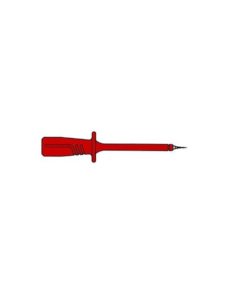 INSULATED TEST PROBE 4mm WITH SLENDER STAINLESS SPRUNG STEEL TIP / RED (PRÜF 2610FT)