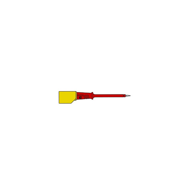 CONTACT-PROTECTED TEST PROBE 4mm WITH SLENDER STAINLESS STEEL TIP / RED (PRÜF 2S)
