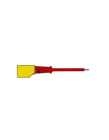 BERÜHRUNGSGESCHÜTZTE PRÜFSPITZE 4mm MIT EDELSTAHLSPITZE / ROT (PRÜF 2S)