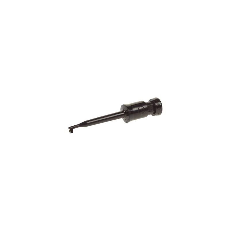 MINIATURE CLAMP-TYPE TEST PROBE WITH SOLDER CONNECTION (KLEPS2) - BLACK
