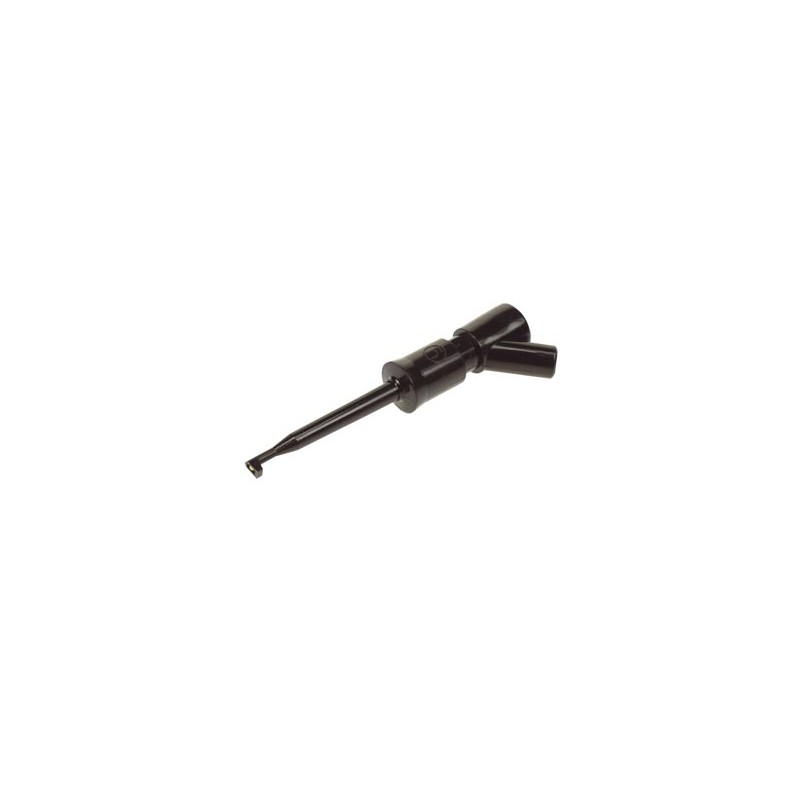 MINIATURE CLAMP-TYPE TEST PROBE WITH 2mm SOCKET CONNECTION (KLEPS2BU) - BLACK