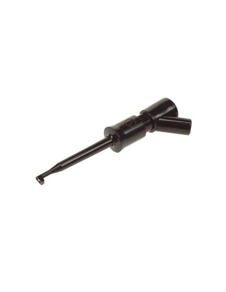 MINIATURE CLAMP-TYPE TEST PROBE WITH 2mm SOCKET CONNECTION (KLEPS2BU) - BLACK