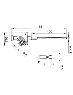 FLEXIBELE KLEMTESTPEN / ROOD (KLEPS 30) 2