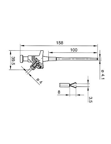 CLAMP TYPE WITH FLEXIBLE SHAFT / RED (KLEPS 30)