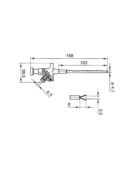 CLAMP TYPE WITH FLEXIBLE SHAFT / RED (KLEPS 30)