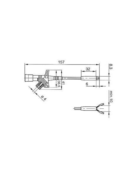 KLEMTESTPEN MET WIJDE BEKOPENING / ROOD (KLEPS 2800)
