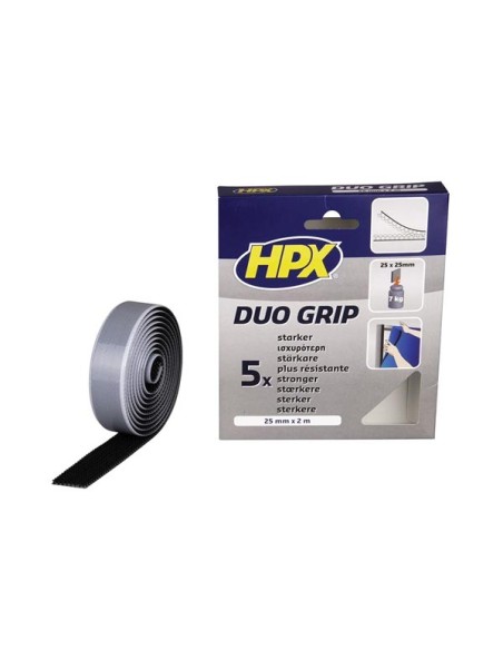 Duo Grip fastener - black 25mm x 2m