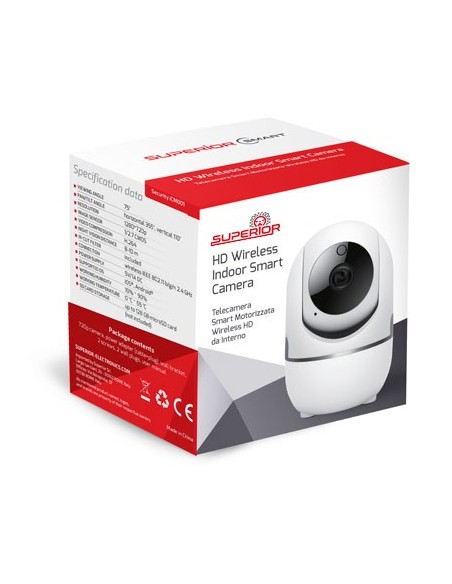 Superior DRAADLOZE FULL HD SLIMME BINNENCAMERA