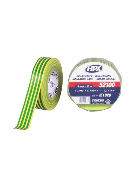 PVC insulating tape VDE - yellow/green 19mm x 20m