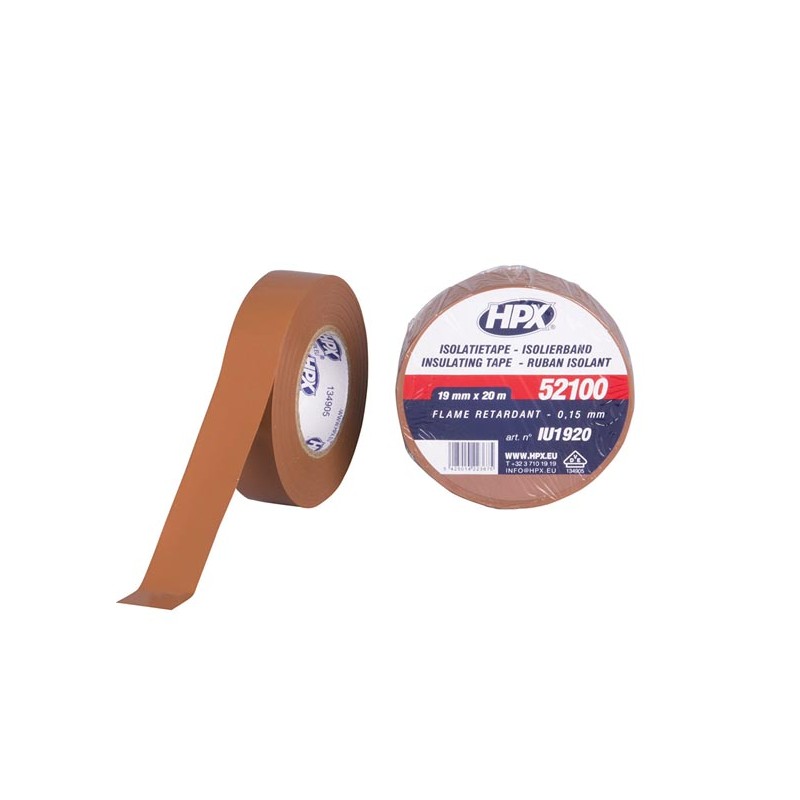 PVC insulating tape VDE - brown 19mm x 20m