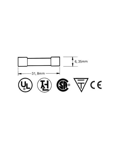 FUSE 6.35 x 32mm FAST 3.15A (10pcs/box)