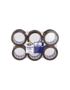 Packaging tape flatpack 6 rolls - brown 50mm x 66m