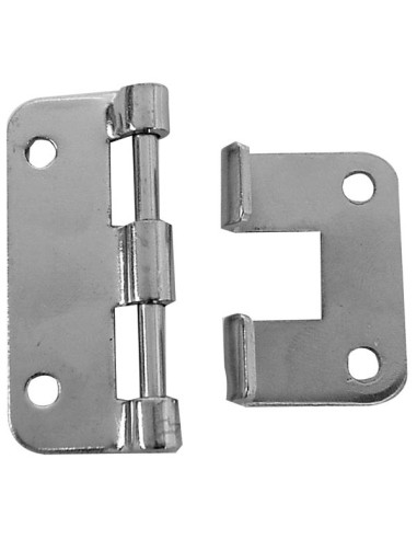 HINGE - WHITE METAL - 58 x 46 mm - 10 pcs per package