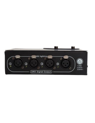 4-WAY DMX SPLITTER IN COMPACT HOUSING
