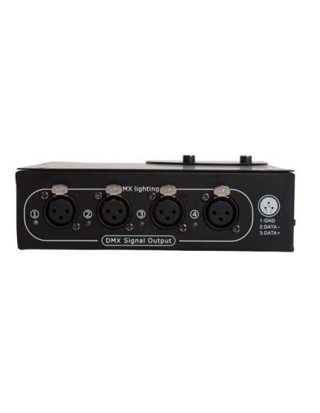 4-WEG DMX-SPLITTER - COMPACTE BEHUIZING