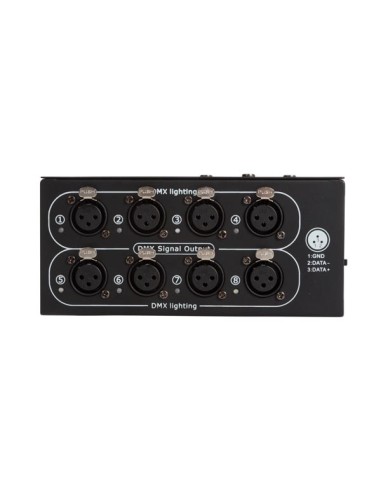 8-WAY DMX SPLITTER IN COMPACT HOUSING