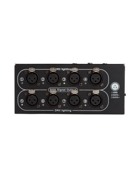 8-WAY DMX SPLITTER IN COMPACT HOUSING
