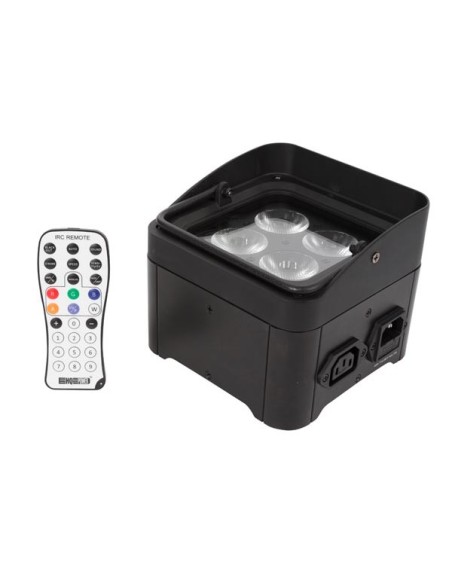 LED-SCHEINWERFER ZUM AUFSTELLEN AUF DEM BODEN / ZUR MONTAGE AN TRAVERSEN - 4 x 4 W RGB-UV-LED - SCHWARZ