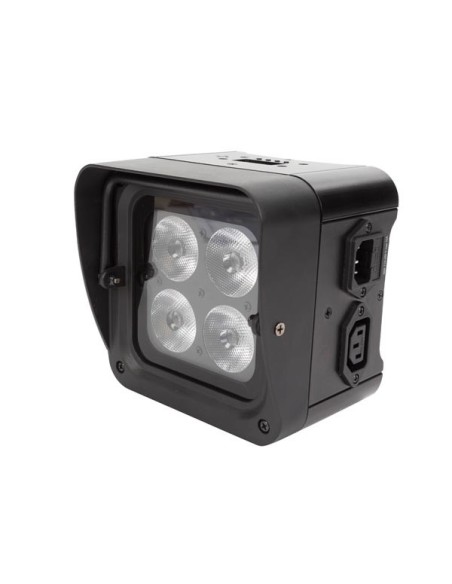 LED-SCHEINWERFER ZUM AUFSTELLEN AUF DEM BODEN / ZUR MONTAGE AN TRAVERSEN - 4 x 4 W RGB-UV-LED - SCHWARZ