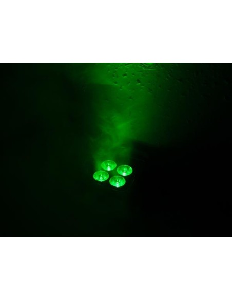 LED-SCHEINWERFER ZUM AUFSTELLEN AUF DEM BODEN / ZUR MONTAGE AN TRAVERSEN - 4 x 4 W RGB-UV-LED - SCHWARZ