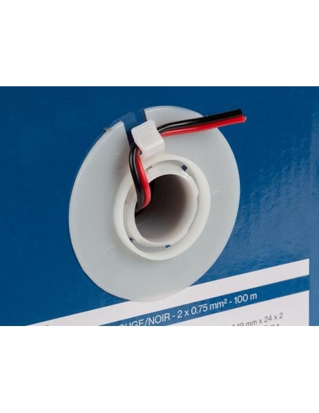 LUIDSPREKERKABEL - ROOD/ZWART - 2 x 0.75 mm² - 100 m