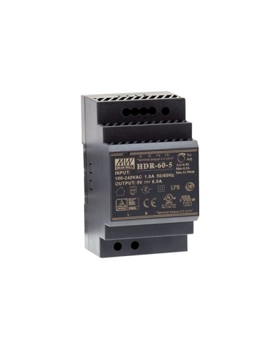 Alimentation - 1 Sortie - 32.5 W - 5 V - 6.5 A - Montage Sur Rail DIN - Pour Usage Industriel