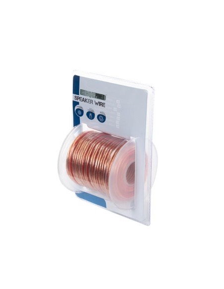 CÂBLE HAUT-PARLEUR - TRANSPARENT - 2 x 2.50 mm² - 15 m