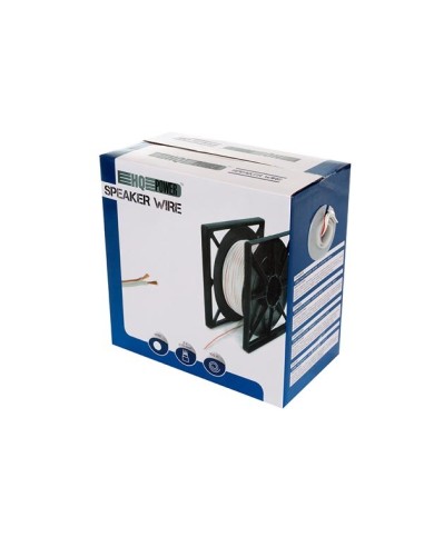 SPEAKER WIRE - WHITE - 2 x 0.75 mm² - 100 m