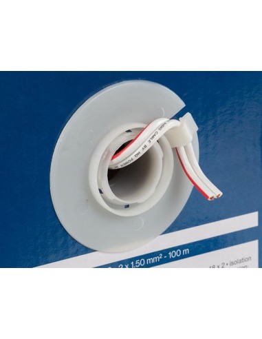CÂBLE HAUT-PARLEUR - BLANC - 2 x 1.50 mm² - 100 m