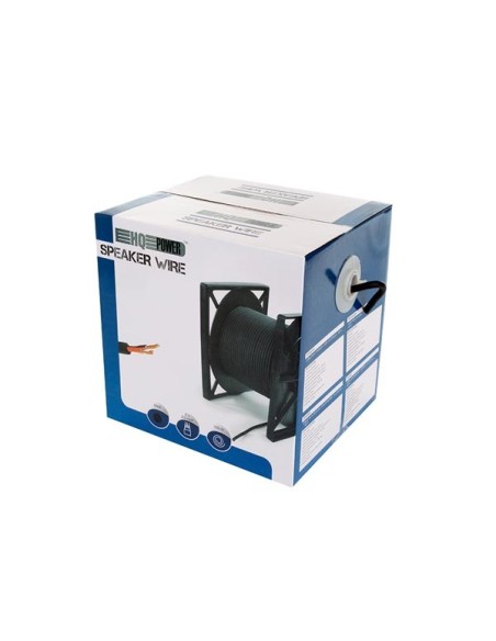HIGH QUALITY SPEAKER WIRE - BLACK -  2 x 2.50 mm² - 100 m