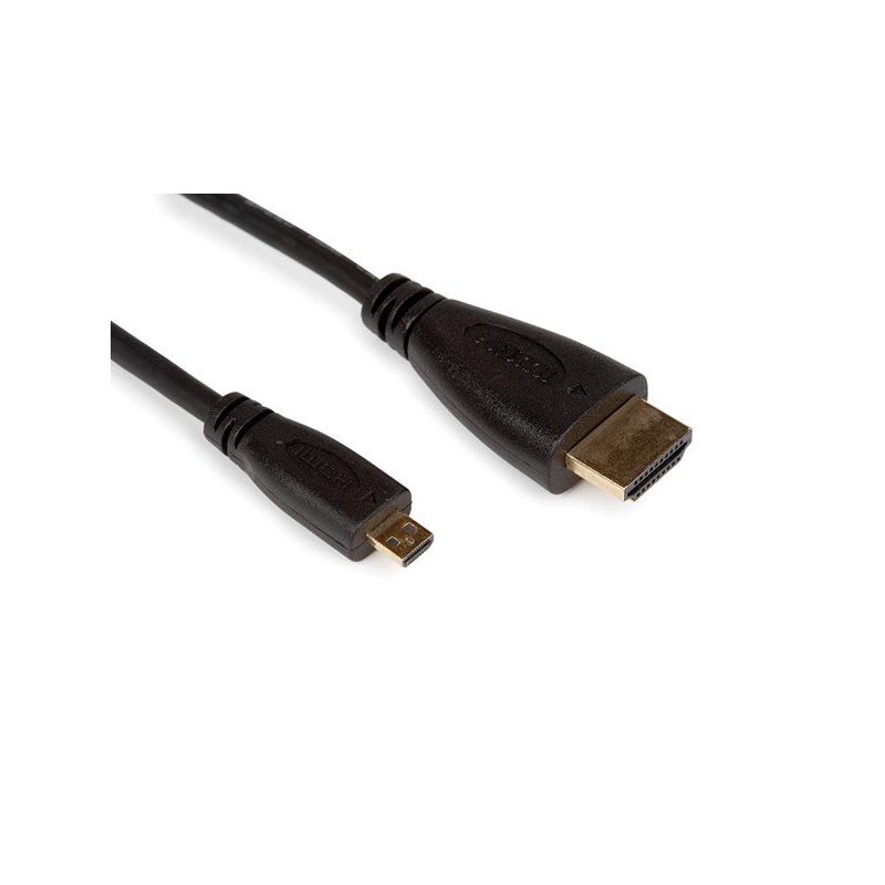 CABLE HDMI MUY FINO - MACHO/MICRO MACHO - 32 AWG - Ø 4.2 mm - 2 m