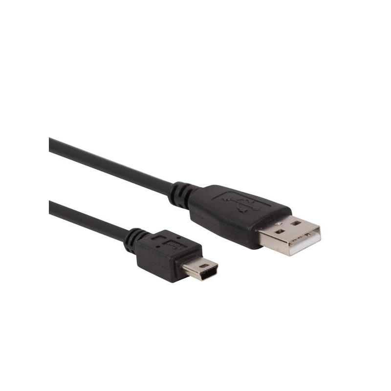 USB 2.0 A-PLUG NAAR MINI-USB PLUG /  KOPER / BASIS / 0.75 m / VERGULD / M-M