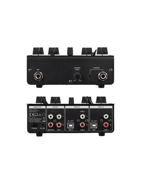 2-KANAALS MENGPANEEL MET 2 USB-POORTEN