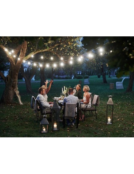 LED-FEESTSLINGER - 50 x E27-FITTING - ZONDER LAMPEN - 25 m