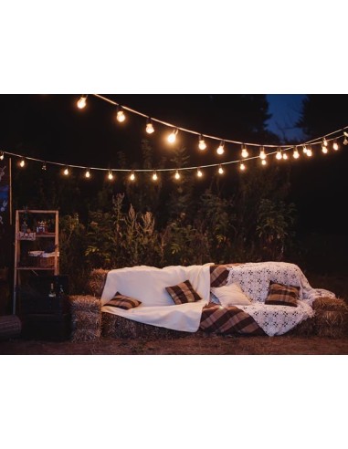 PARTY-LICHTERKETTE mit 20 WARMWEIßE LED-LAMPEN