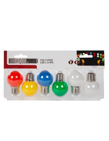 Coloured LED lamps - 6pcs
