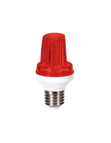 MINI LED STROBE LAMP - E27 SOCKET - 3 W - RED