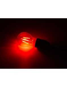 SET LED-GLOEILAMPEN - A60 - HELDER GLAS - 4 st. - ROOD -... 2