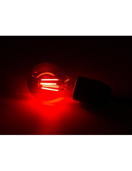 SET LED-GLOEILAMPEN - A60 - GEKLEURD GLAS - 4 st. - ROOD - GROEN - BLAUW - ORANJE