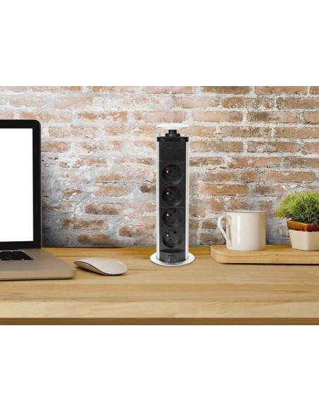 POP-UP STEKKERBLOK MET 4 STOPCONTACTEN - PENAARDE