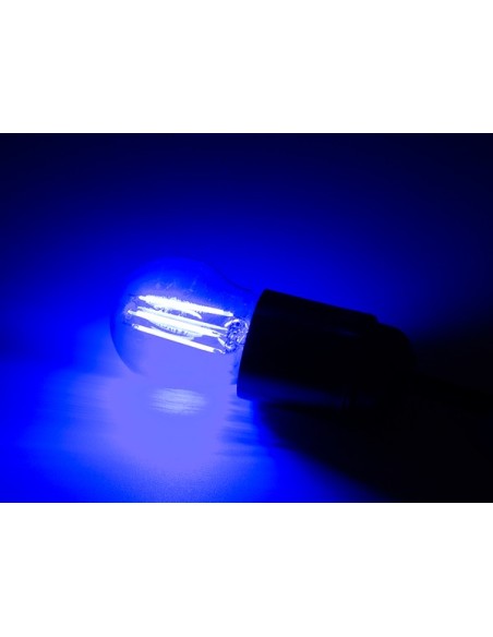 FILAMENT LIGHT BULB SET - G45 - COLOURED GLASS - 4 pcs - RED - GREEN - BLUE - ORANGE