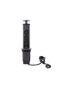 3-FACH-STECKDOSENTURM - VERSENKBAR - STECKER-TYP E...