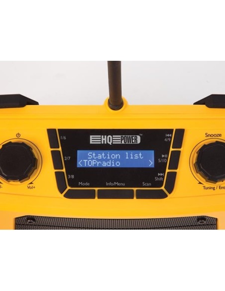 RADIO DE CHANTIER ROBUSTE - DAB/DAB+/FM - 2 x 2.5 W