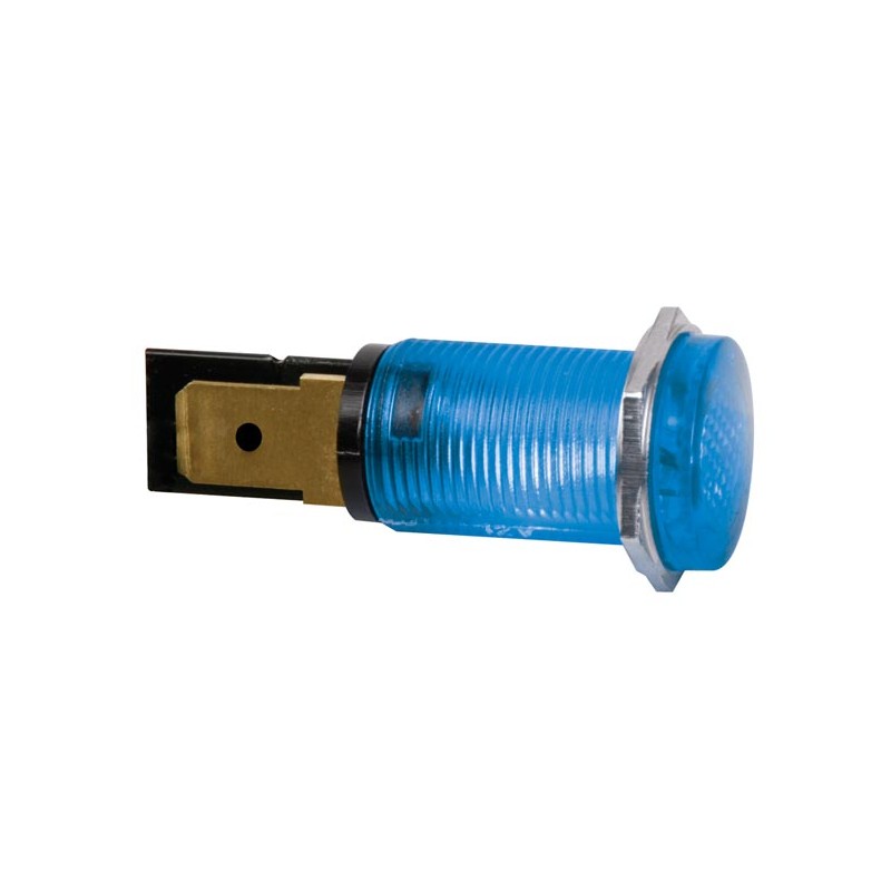 ROUND 14mm PANEL CONTROL LAMP 12V BLUE