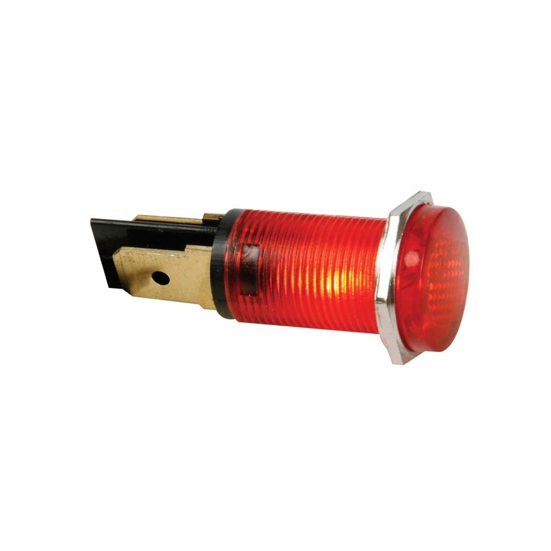 ROUND 14mm PANEL CONTROL LAMP 12V RED